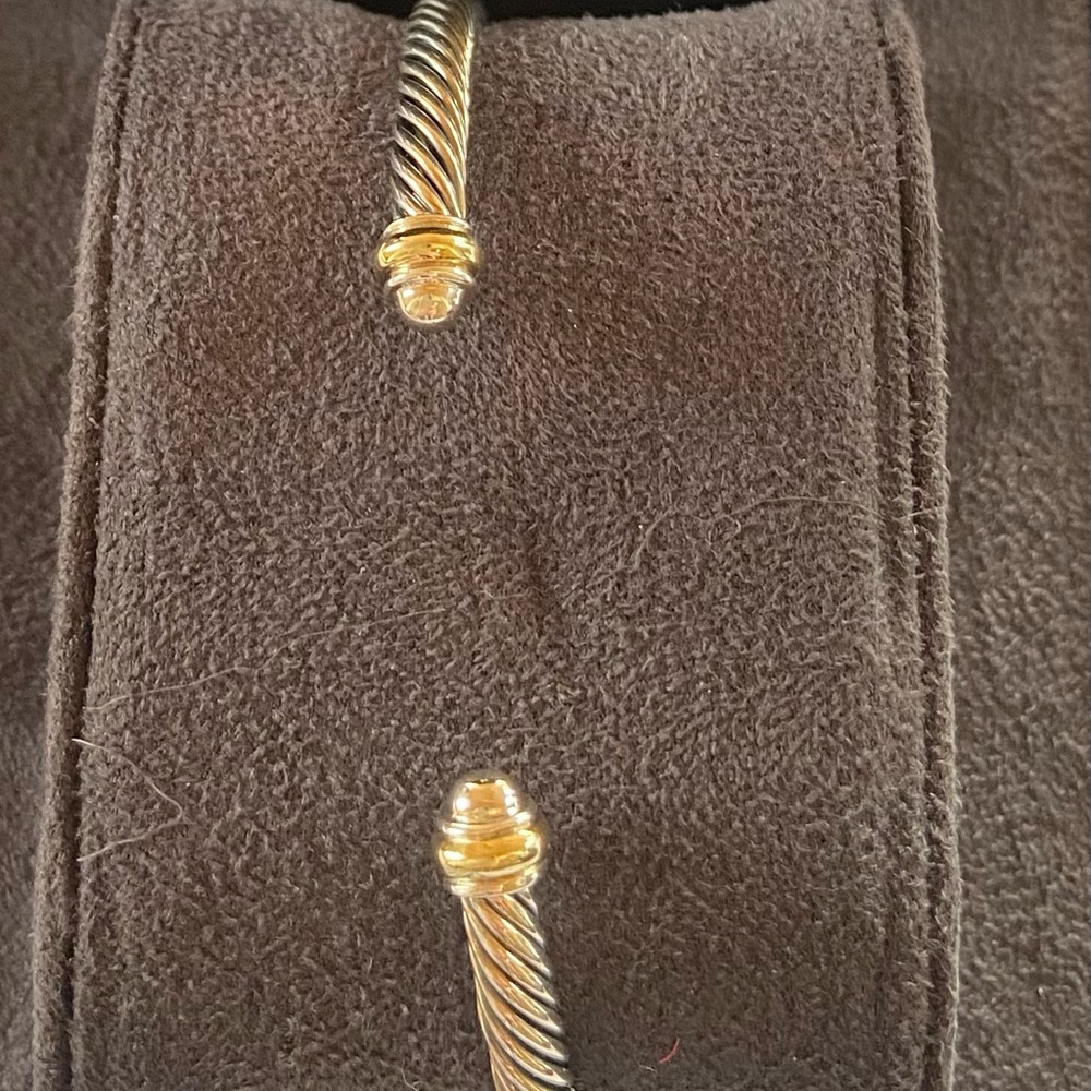 🆕 DAVID YURMAN 4mm Cable Bracelet with Gold
